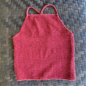 Hollister ribbed high neck halter top